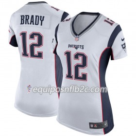 Camiseta Mujer NFL New England Patriots Tom Brady 12 Nike Blanco 